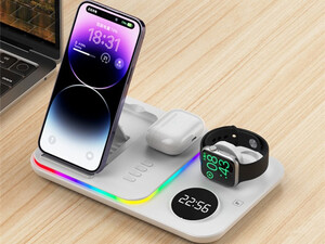 شارژر وایرلس و استند رومیزی 5 کاره A82 5-in-1 Wireless Charging Dock
