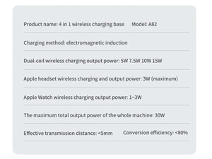 شارژر وایرلس و استند رومیزی 5 کاره A82 5-in-1 Wireless Charging Dock