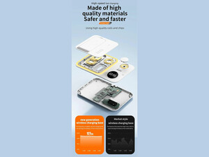 شارژر وایرلس و استند رومیزی 5 کاره A82 5-in-1 Wireless Charging Dock