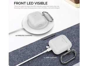 کاور ژله ای سیلیکونی قلاب دار ایرپاد AHA Style PT06WE Silicone jelly Case Airpods 2/1