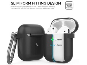 کاور ژله ای سیلیکونی قلاب دار ایرپاد AHA Style PT06WE Silicone jelly Case Airpods 2/1