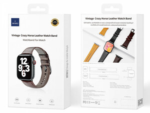 کیفیت بند اپل واچ 38، 40 و 41 میلی‌متر ویوو WIWU 38/40/41 Crazy horse leather watch band Wi-WB003