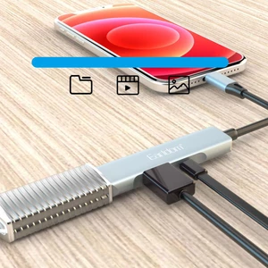 کیفیت هاب مبدل او تی جی آیفونی لایتنینگ سه پورت ارلدام