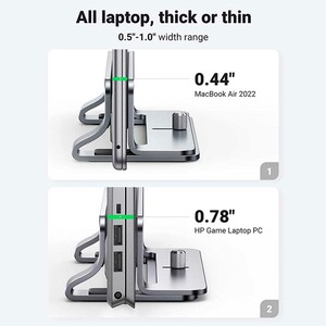استند عمودی و نظم‌دهنده آلومینیومی لپ‌تاپ و تبلت یوگرین
