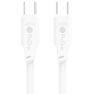 سیم شارژر سفید تایپ‌سی به تایپ‌سی سوپر فست شارژ 100 وات 1.2 متر پرووان