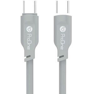 کابل خاکستری تایپ‌سی به تایپ‌سی سوپر فست شارژ 100 وات 1.2 متر پرووان