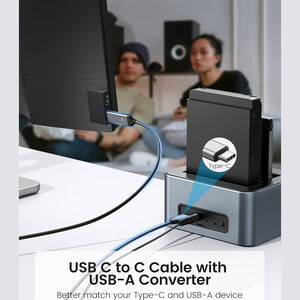 خرید داک هارد دیسک 2 سینی تایپ سی اوریکو