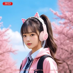 خرید هدفون دخترانه بی‌سیم طرح گربه‌ ایکس‌او