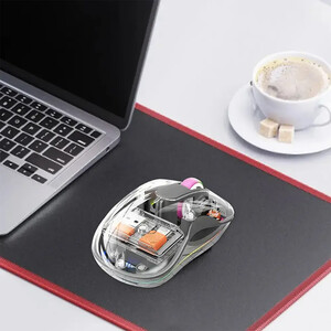 ماوس بدون سیم سایلنت سه حالته طرح شفاف کوتتسی