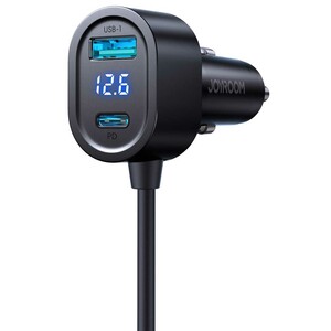 شارژر فندکی فست شارژ ماشین 179 وات تایپ‌سی و یو‌اس‌بی جویرم JR-CCL01