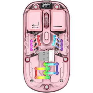 فروش ماوس بلوتوثی وایرلسی دو حالته قابل شارژ با طراحی شفاف کوتسی