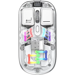 کیفیت ماوس بلوتوثی وایرلسی دو حالته قابل شارژ با طراحی شفاف کوتسی