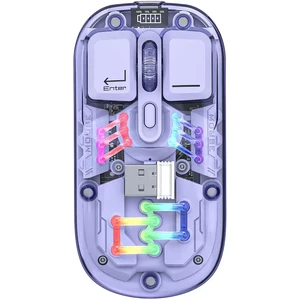 بهترین ماوس بلوتوثی وایرلسی دو حالته قابل شارژ با طراحی شفاف کوتسی