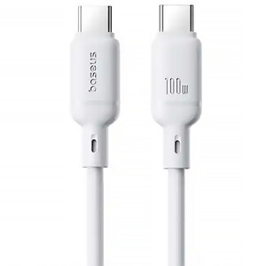 کیفیت کابل سوپر فست شارژ تایپ‌سی به تایپ‌سی 100 وات یک متری بیسوس