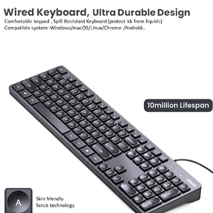 کیبورد با سیم کم صدای کامپیوتر یوگرین