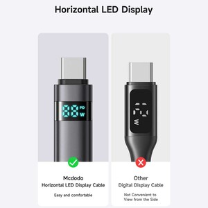 کابل کارپلی سوپر فست شارژ دو سر تایپ سی 100 وات 5 آمپر 1.2 متری مک‌دودو