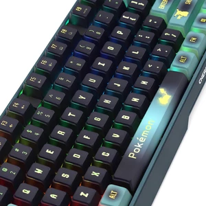 کیبورد مکانیکی گیمینگ بی سیم سه حالته شارژی پوکمون چری