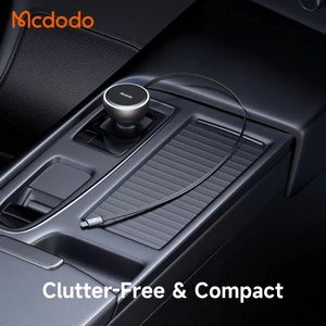 شارژر فندکی فست شارژ تایپ سی و یو اس بی با کابل جمع شونده داخل خودرو ماشین کامیون مک دودو