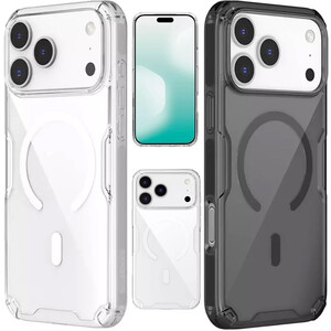 قاب مگ‌سیف آیفون 17 پرومکس نیلکین Nillkin Nature TPU Pro Magnetic شفاف ژله‌ای