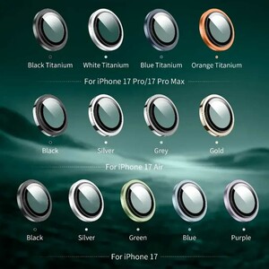 محافظ رینگی لنز دوربین گوشی آیفون 17 پرو و پرومکس گرین لاین