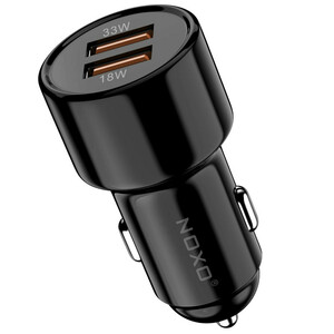 شارژر فندکی 51 وات دو پورت نوکسو مدل CCN-1 به همراه کابل تبدیل USB-A به Type-C