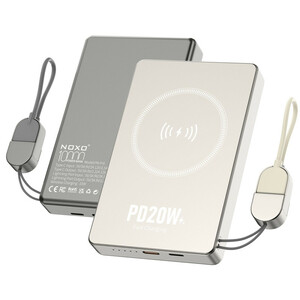 پاوربانک بی سیم 20 وات نوکسو مدل pn6 PD Wireless ظرفیت 10000 میلی‌آمپر ساعت