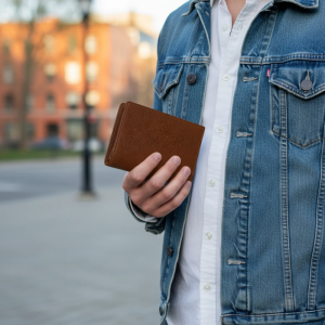 کیف جیبی مردانه چرم طبیعی مدل کارن