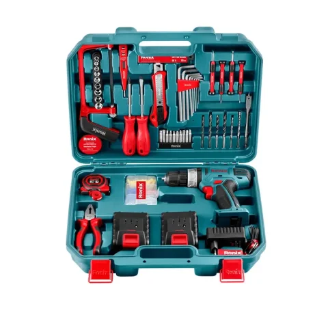 ست ترکیبی دریل چکشی شارژی 18 ولت با ابزار دستی