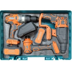 کیت شارژی براشلس آنکور (بتن کن،مینی فرز، پیچگوشتی) مدل DC kit