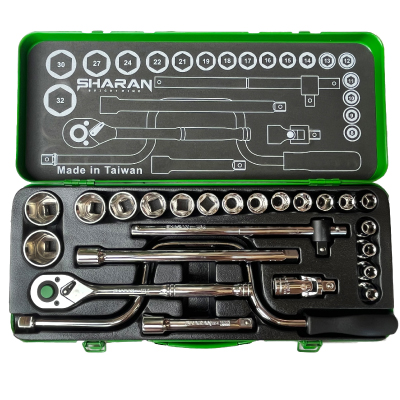 مجموعه 24 عددی آچار بکس شاران مدل SM24-6PT
