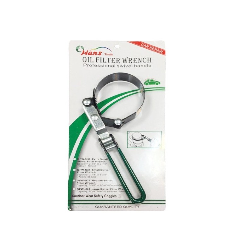 آچار فیلتر روغن سایز 120 تا 134 میلیمتر تسمه ای دسته چرخان هنس HANS مدل OFW-U54