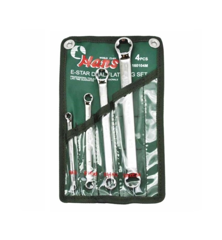 ست آچار 4 عددی دو سر رینگ ای E هنس HANS مدل 160104M