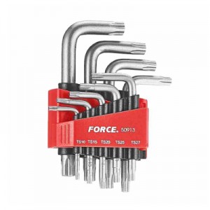 سری 9 عددی آچار ستاره ای پنج پر سوراخ دار مدل 50913 FORCE