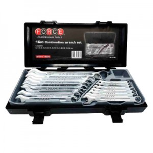 جعبه 16 عددی آچار یکسر تخت یکسر رینگ فورس مدل FORCE - 5161