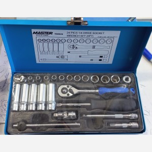 جعبه بکس 1/4 درایو سفید 24عددی هواگیری (مسترتولز تایوان Master)