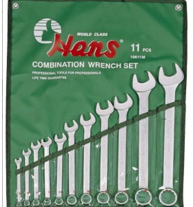 آچار یکسر تخت یکسر رینگی هنس 11 عددی مدل 16611M