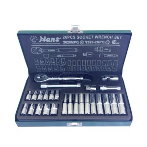 جعبه بکس 26 پارچه درایو 1/4 اینچ بلند و کوتاه هنس HANS مدل 2626MPQ