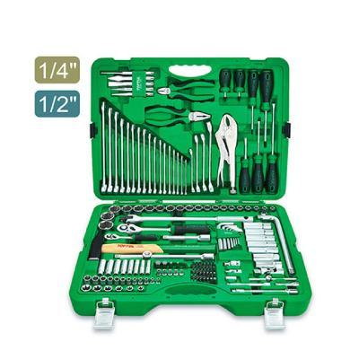 جعبه ابزار سبز 150 پارچه پلاستیکی تاپ تول مدل GCAI150R