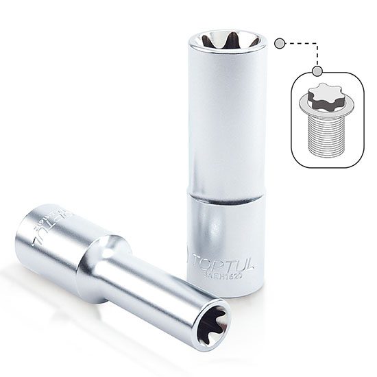 بکس بلند E درایو 1/2 تاپ تول (TOPTUL) سایز 12 میلیمتر مدل BAEH1612