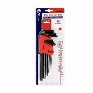 ست آلن بلند 6گوش  9 عددی روکارتی کمری جنیوس مدل HK-009ML
