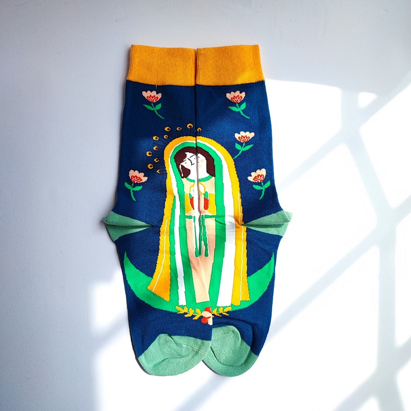 جوراب طرح دار -  طرح مریم مقدس برند Mosiao