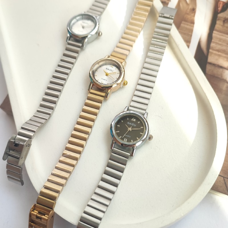ساعت مچی زنانه گرد کوچک نایدو Naidu | بند ریلی شیک