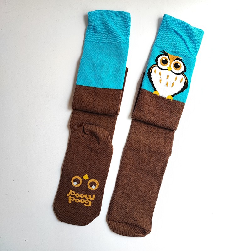 جوراب زنانه ساق بلند تا بالای زانو وارداتی طرح جغد| Blind Box