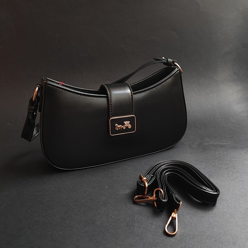 کیف مجلسی زنانه چرمی با دو بند کوتاه و بلند مدل اسب