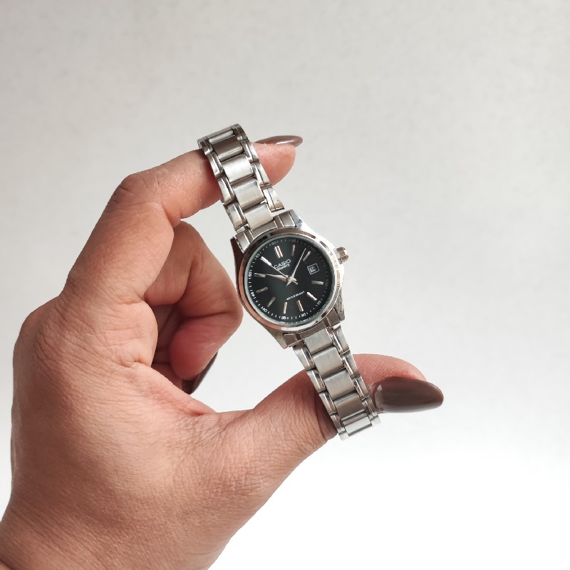 ساعت مچی زنانه کاسیو (casio) استیل صفحه مشکی