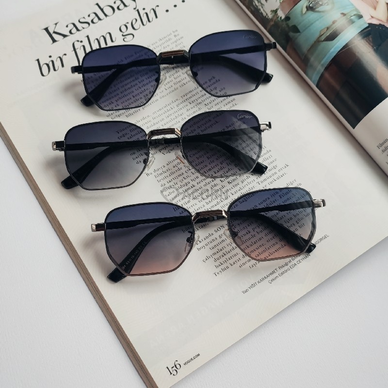 عینک آفتابی چند ضلعی یونیسکس کارتیه Cartier | UV400