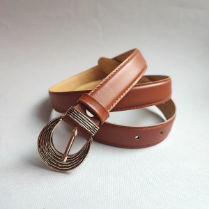 کمربند چرمی سگک مدل دار- BA11