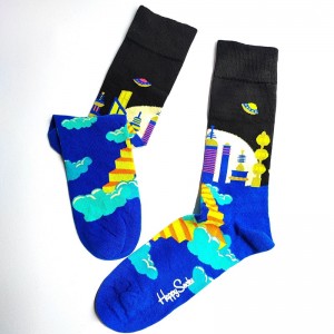 جوراب هپی ساکس طرح فضا- HAPPY SOCKS