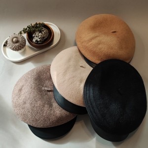 کلاه فرانسوی نقابدار پشمی(برت) با نقاب چرمی| وارداتی