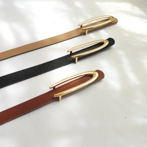 کمربند چرمی زنانه سگک طلایی.jpg